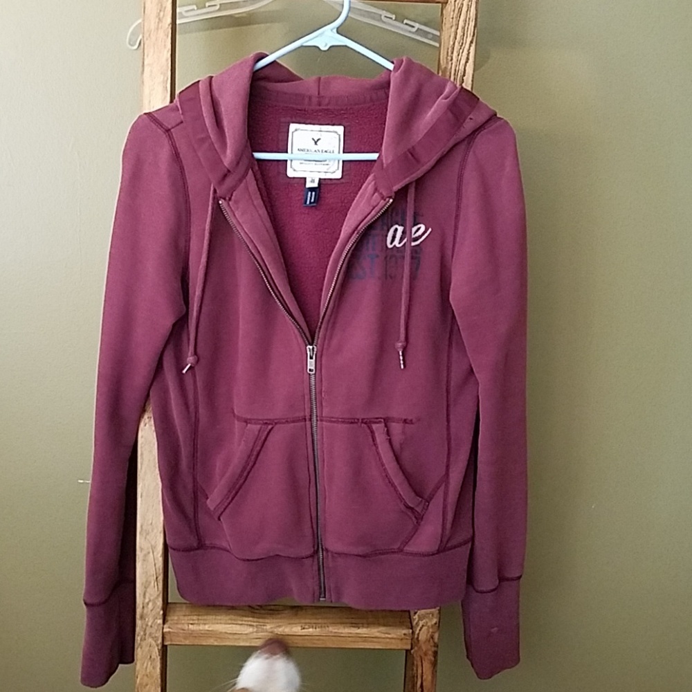 Hooded zip up sweatshirt